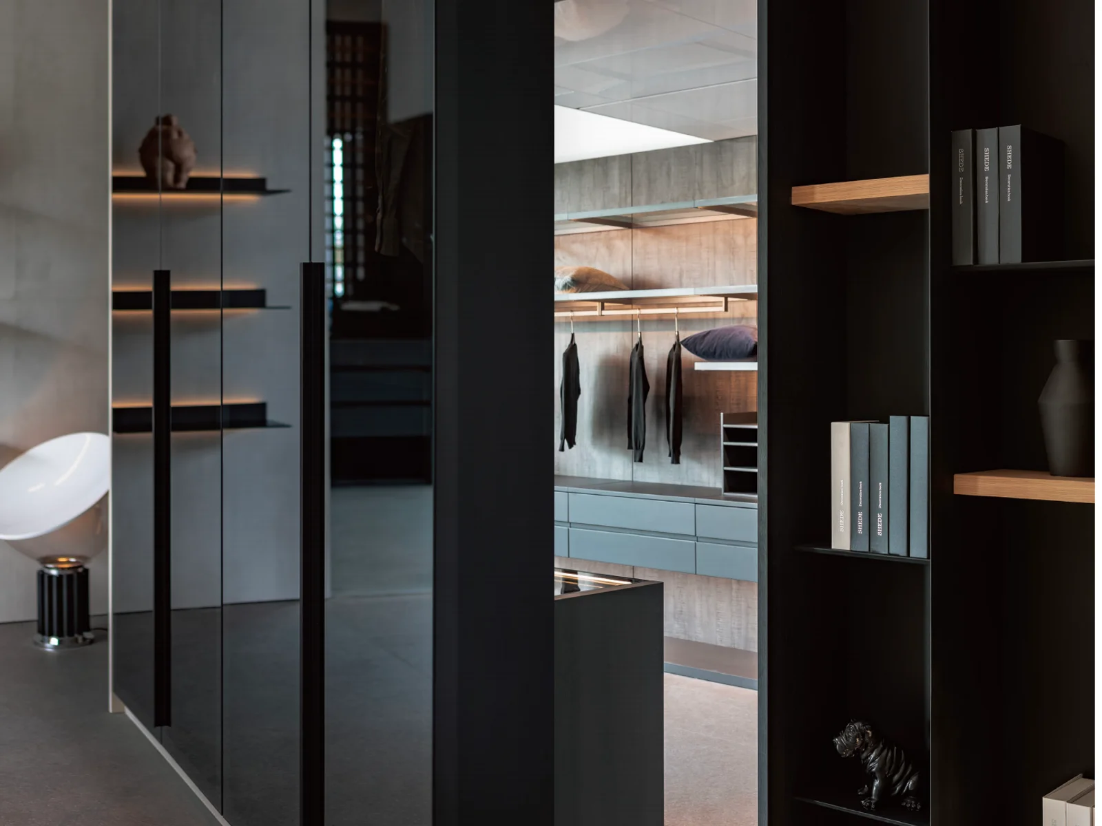 Luxury bedroom with designer furniture and curated decor